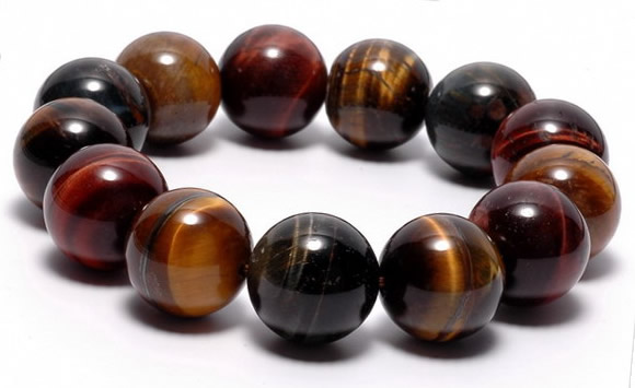 CTB08 7 inches 16mm round tiger eye stretch bracelet wholesale