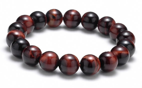 CTB09 7.5 inches 10mm round red tiger eye stretch bracelet