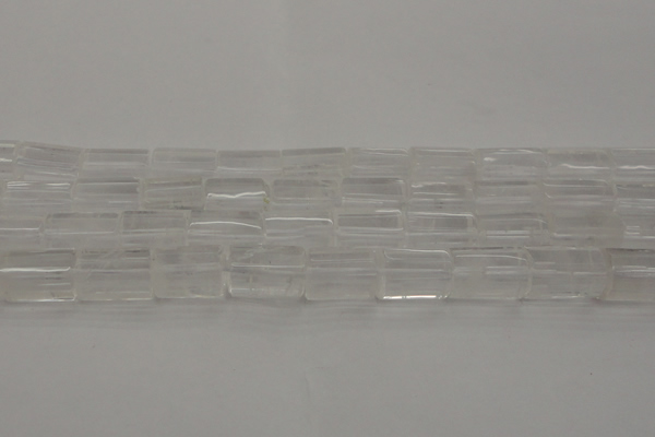 CTB101 15.5 inches 11*15mm faceted tube white crystal beads