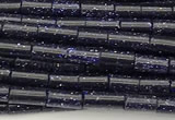 CTB1011 15 inches 2*4mm tube blue goldstone beads