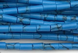 CTB1015 15 inches 2*4mm tube imitation turquoise beads