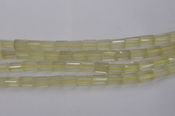 CTB104 15.5 inches 11*15mm faceted tube lemon quartz beads