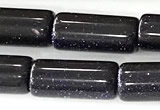 CTB1048 15 inches 8*16mm - 8*18mm tube blue goldstone beads