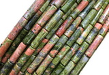 CTB1063 15 inches 4*13mm tube unakite gemstone beads wholesale