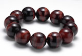 CTB11 9 inches 18mm round red tiger eye stretch bracelet