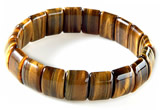 CTB16 10*14mm rectangle yellow tiger eye stretch bracelet