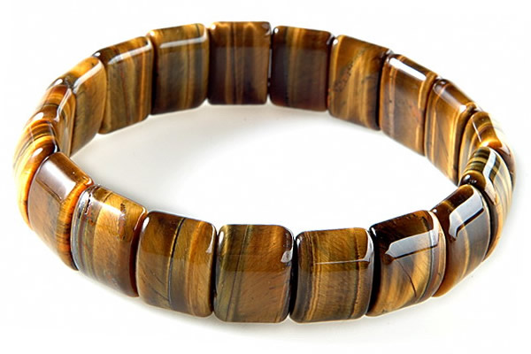 CTB16 10*14mm rectangle yellow tiger eye stretch bracelet