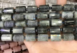 CTB209 15.5 inches 10*15mm faceted tube labradorite beads