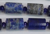 CTB210 15.5 inches 13*18mm faceted tube lapis lazuli gemstone beads