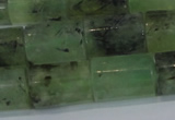 CTB215 15.5 inches 13*18mm faceted tube green rutilated quartz beads