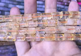 CTB255 15.5 inches 10*14mm tube natural citrine gemstone beads