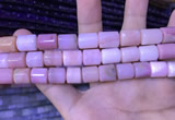 CTB256 15.5 inches 10*10mm - 10*13mm tube natural pink opal beads