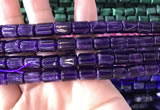 CTB257 15.5 inches 8*10mm tube natural amethyst gemstone beads