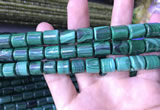 CTB259 15.5 inches 10*10mm - 10*12mm tube natural malachite beads