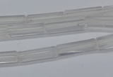 CTB310 15.5 inches 4*13mm tube white crystal beads wholesale