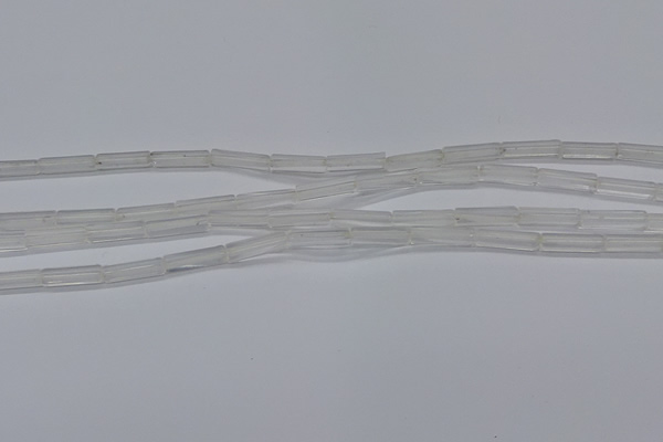 CTB310 15.5 inches 4*13mm tube white crystal beads wholesale