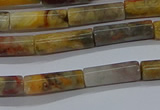 CTB316 15.5 inches 4*13mm tube crazy lace agate beads wholesale