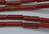 CTB328 15.5 inches 4*13mm tube goldstone beads wholesale