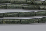 CTB337 15.5 inches 4*13mm tube green lace stone beads wholesale