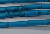 CTB342 15.5 inches 4*13mm tube imitation turquoise beads wholesale