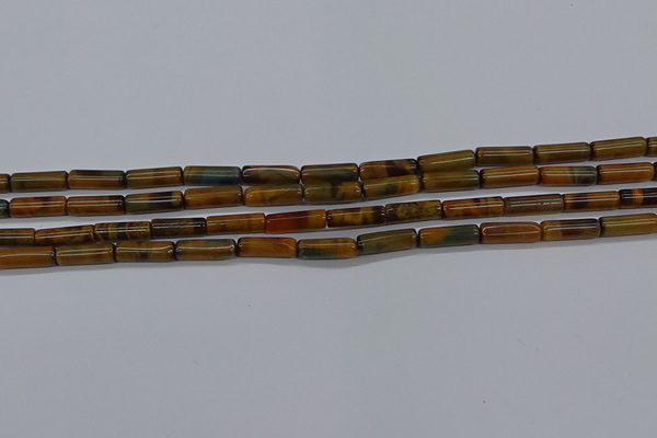 CTB352 15.5 inches 4*13mm tube tiger eye beads wholesale