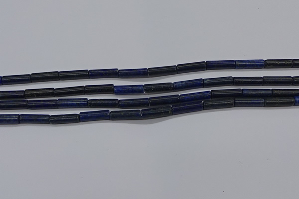 CTB357 15.5 inches 4*13mm tube lapis lazuli beads wholesale