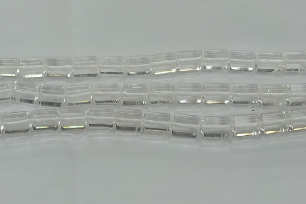 CTB500 15.5 inches 10*13mm triangle white crystal beads wholesale