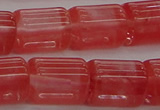 CTB508 15.5 inches 10*13mm triangle cherry quartz beads wholesale