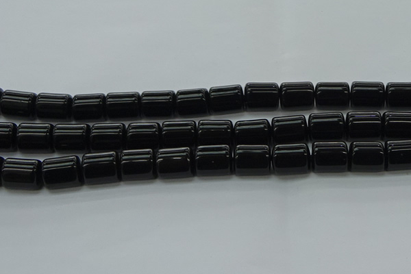 CTB545 15.5 inches 10*13mm triangle black agate beads wholesale