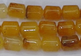 CTB702 15.5 inches 6*8mm tube yellow jade beads wholesale