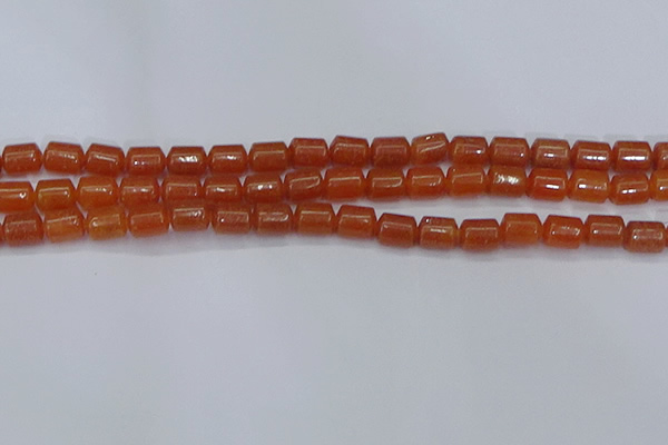 CTB704 15.5 inches 6*8mm tube red aventurine beads wholesale