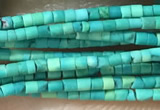 CTB801 15.5 inches 1mm tube turquoise beads wholesale