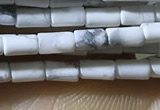 CTB811 15.5 inches 2*4mm tube white howlite beads wholesale