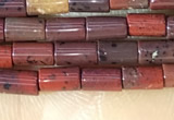 CTB815 15.5 inches 2*4mm tube red jasper beads wholesale