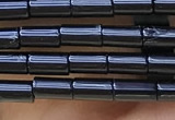 CTB819 15.5 inches 2*4mm tube black agate beads wholesale