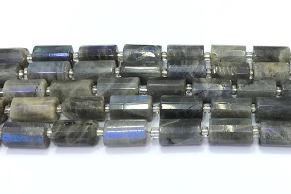 CTB910 15 inches 10*16mm faceted tube labradorite beads