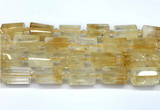 CTB944 15 inches 13*25mm - 14*19mm faceted tube citrine beads