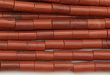 CTB990 15 inches 2*4mm tube red jasper beads