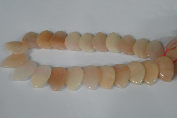 CTD02 Top drilled 22*30mm flat teardrop pink aventurine beads