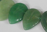 CTD04 Top drilled 22*30mm flat teardrop green aventurine beads