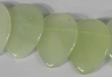 CTD05 Top drilled 22*30mm flat teardrop New jade beads