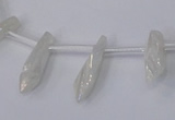 CTD1132 Top drilled 4*12mm - 6*20mm nuggets plated quartz beads