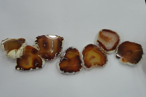 CTD1505 Top drilled 40*50mm - 40*55mm freeform agate slab beads