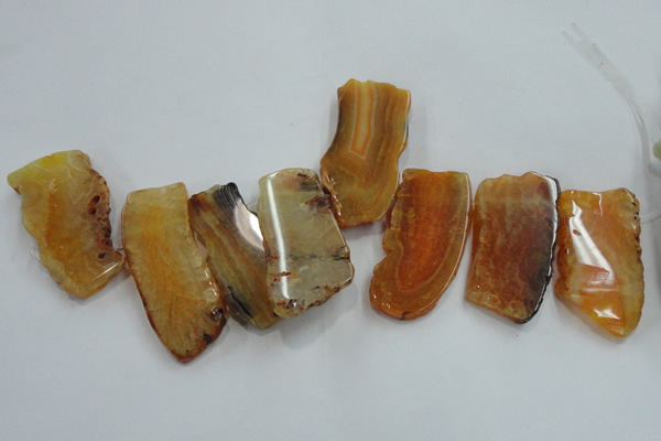 CTD1510 Top drilled 30*50mm - 30*70mm freeform agate slab beads