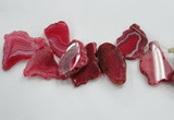 CTD1511 Top drilled 30*50mm - 40*65mm freeform agate slab beads