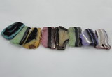 CTD1514 Top drilled 35*50mm - 40*55mm freeform agate slab beads