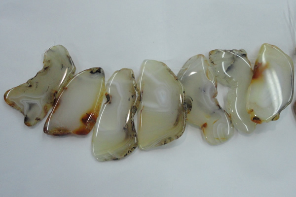 CTD1516 Top drilled 30*50mm - 45*65mm freeform agate slab beads