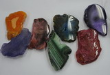 CTD1517 Top drilled 40*50mm - 45*70mm freeform agate slab beads