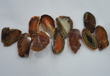 CTD1518 Top drilled 20*50mm - 30*65mm freeform agate slab beads