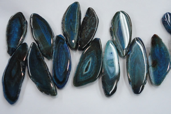 CTD1521 Top drilled 25*50mm - 30*60mm freeform agate slab beads